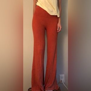Free People Orange Knit Pants